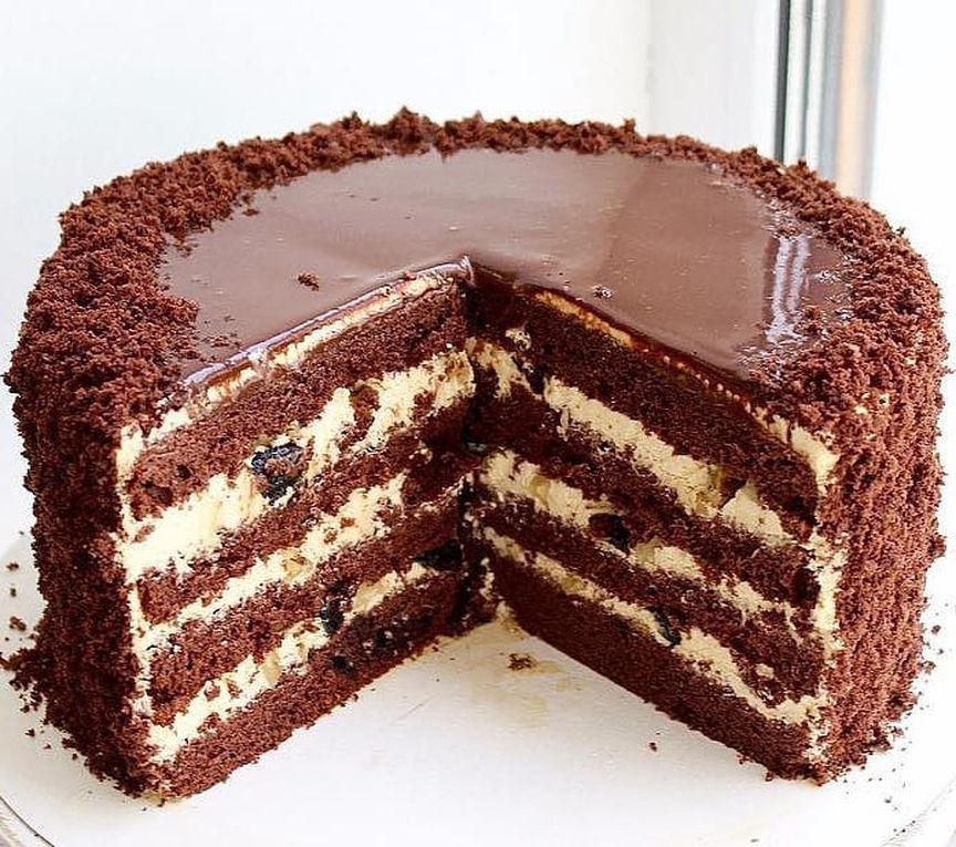 Бисквитный шоколадный торт, пошаговый рецепт на ккал, фото, ингредиенты - Анастасия